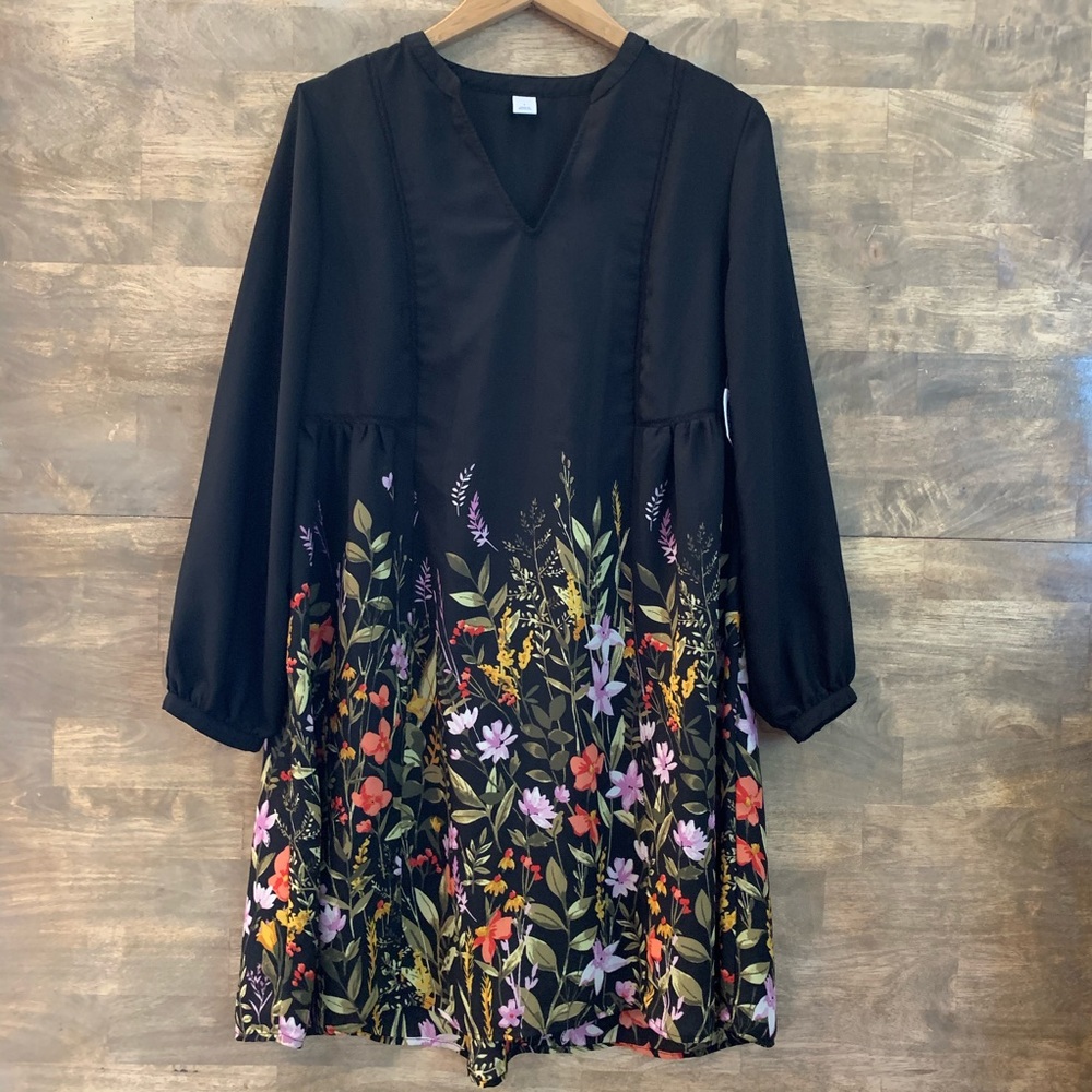 ๐ธ4/25๐ธ Old Navy Black Floral Dress - Picture 1 of 5